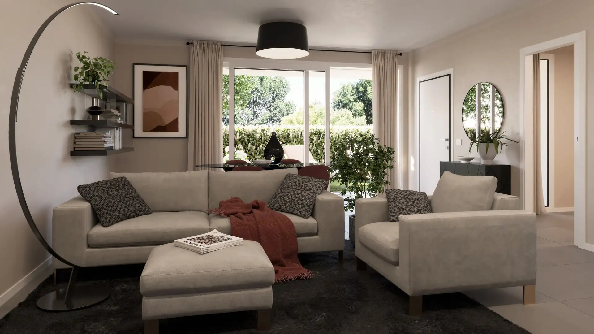 Nuove costruzioni EstenseLife di CMB Immobiliare a Modena Vaciglio: esterni di design moderno con finiture di pregio e aree verdi circostanti